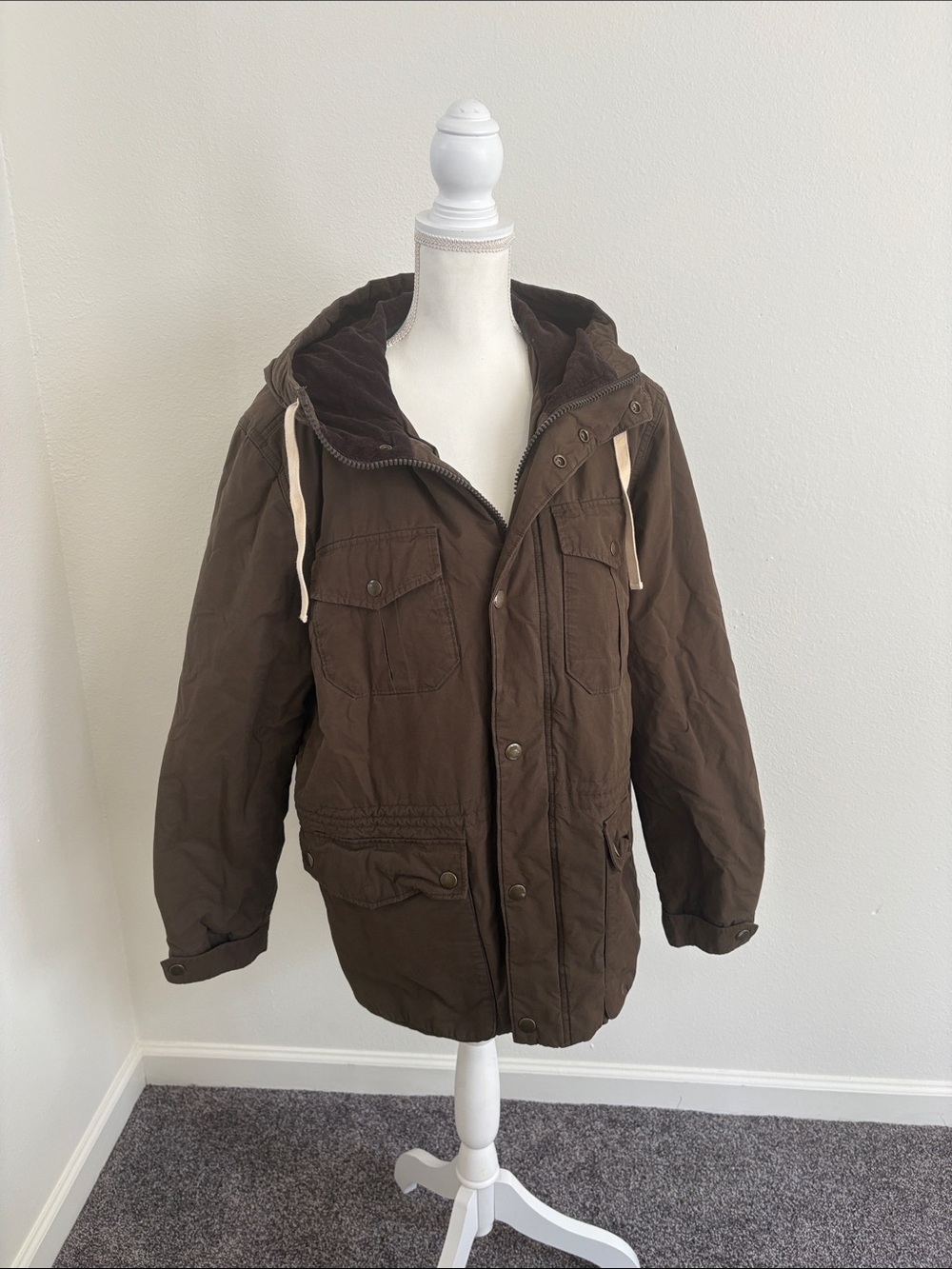 GAP Brown Hooded Field Coat